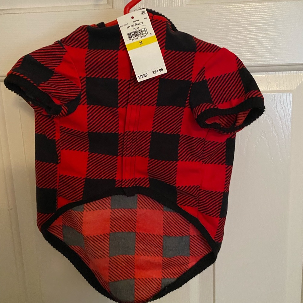 PAJAMARAMA Buffalo Notch Pet Family One Piece Dog PJ Size cute pet gift M $24
